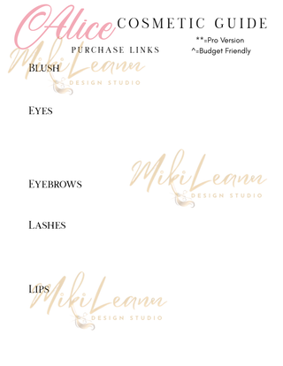 Alice Inspired Makeup Guide | Digital Download