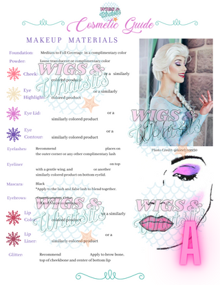 Frozen Inspired Cosmetic Guide | Party Princess | Cosplay | Digital Download | BUNDLE