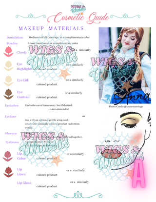 Frozen Inspired Cosmetic Guide Collection | Party Princess | Cosplay | Digital Download