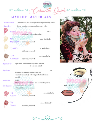 Belle Inspired Makeup Guide BUNDLE